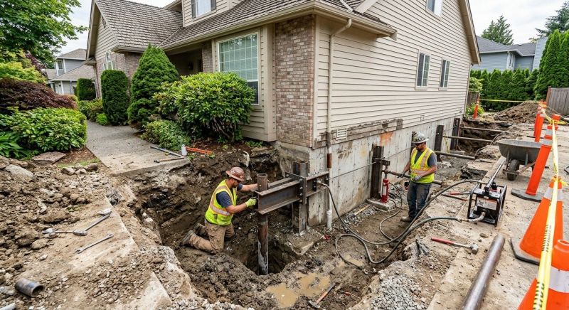 Our team working on Foundation Repair projects in Merritt Island, FL